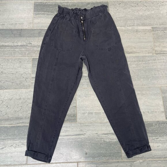 Blank NYC Down to Earth Paper-bag Waist Jogger Style Pants Charcoal Grey Size 28 - Picture 2 of 13